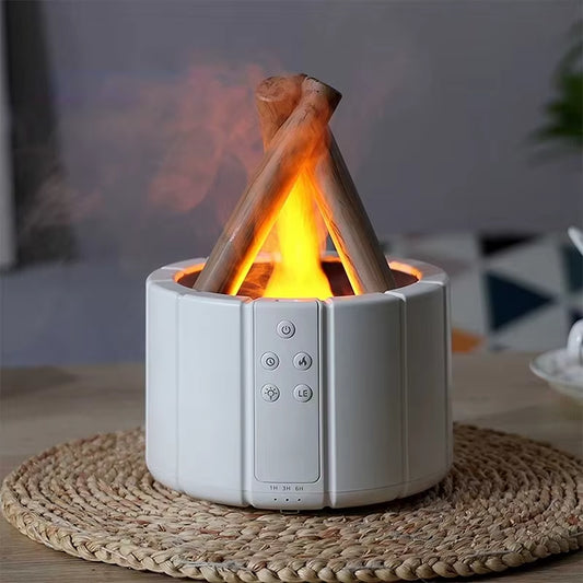 Aromatherapy Machine Campfire Flame Lamp, Remote Controlled 